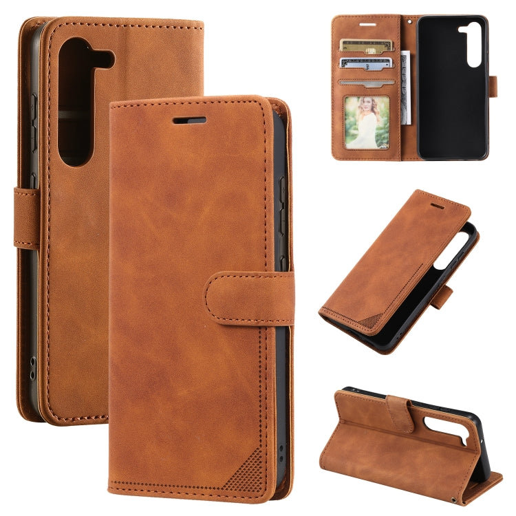 Custodia portafoglio in pelle con blocco RFID per Galaxy S23