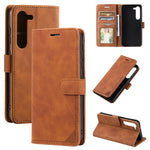 Custodia portafoglio in pelle con blocco RFID per Galaxy S23