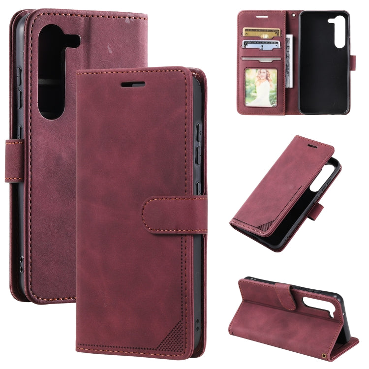 Custodia portafoglio in pelle con blocco RFID per Galaxy S23