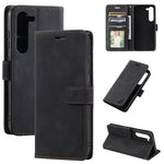 Custodia portafoglio in pelle con blocco RFID per Galaxy S23