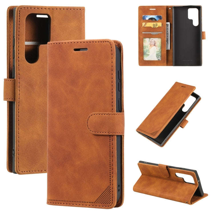 Custodia portafoglio in pelle con blocco RFID per Galaxy S23
