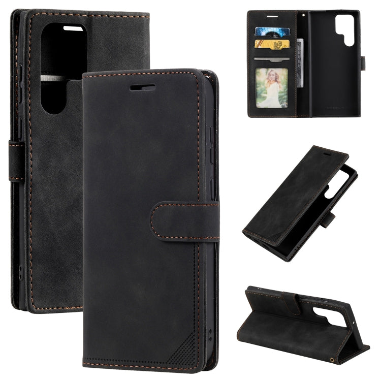 Custodia portafoglio in pelle con blocco RFID per Galaxy S23