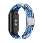 Cinturino regolabile con fibbia in acciaio intrecciato in nylon, For Xiaomi Mi Band 8