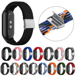 Cinturino regolabile con fibbia in acciaio intrecciato in nylon, For Xiaomi Mi Band 8