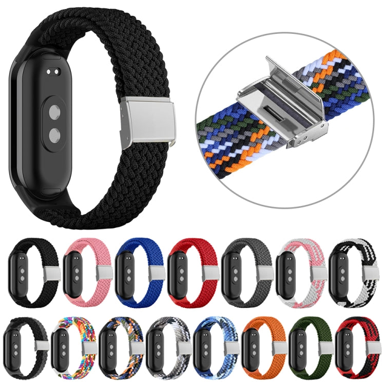 Cinturino regolabile con fibbia in acciaio intrecciato in nylon, For Xiaomi Mi Band 8
