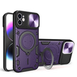 Custodia per telefono con supporto magnetico per camshield scorrevole con texture CD, For iPhone 13 Pro, For iPhone 13, For iPhone 12, For iPhone 12 Pro Max