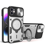 Custodia per telefono con supporto magnetico per camshield scorrevole con texture CD, For iPhone 12 Pro, For iPhone 11 Pro Max, For iPhone 11, For iPhone 11 Pro