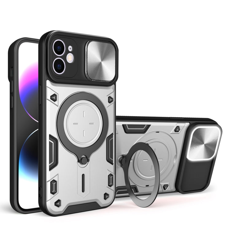 Custodia per telefono con supporto magnetico per camshield scorrevole con texture CD, For iPhone 12 Pro, For iPhone 11 Pro Max, For iPhone 11, For iPhone 11 Pro