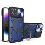 Custodia per telefono con supporto magnetico per camshield scorrevole con texture CD, For iPhone 13 Pro, For iPhone 13, For iPhone 12, For iPhone 12 Pro Max