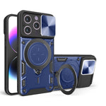 Custodia per telefono con supporto magnetico per camshield scorrevole con texture CD, For iPhone 15 Pro, For iPhone 15 Plus, For iPhone 15, For iPhone 14 Plus