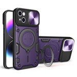 Custodia per telefono con supporto magnetico per camshield scorrevole con texture CD, For iPhone 15 Pro, For iPhone 15 Plus, For iPhone 15, For iPhone 14 Plus