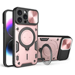 Custodia per telefono con supporto magnetico per camshield scorrevole con texture CD, For iPhone 17 Pro, For iPhone 17, For iPhone Air, For iPhone 16 Pro Max
