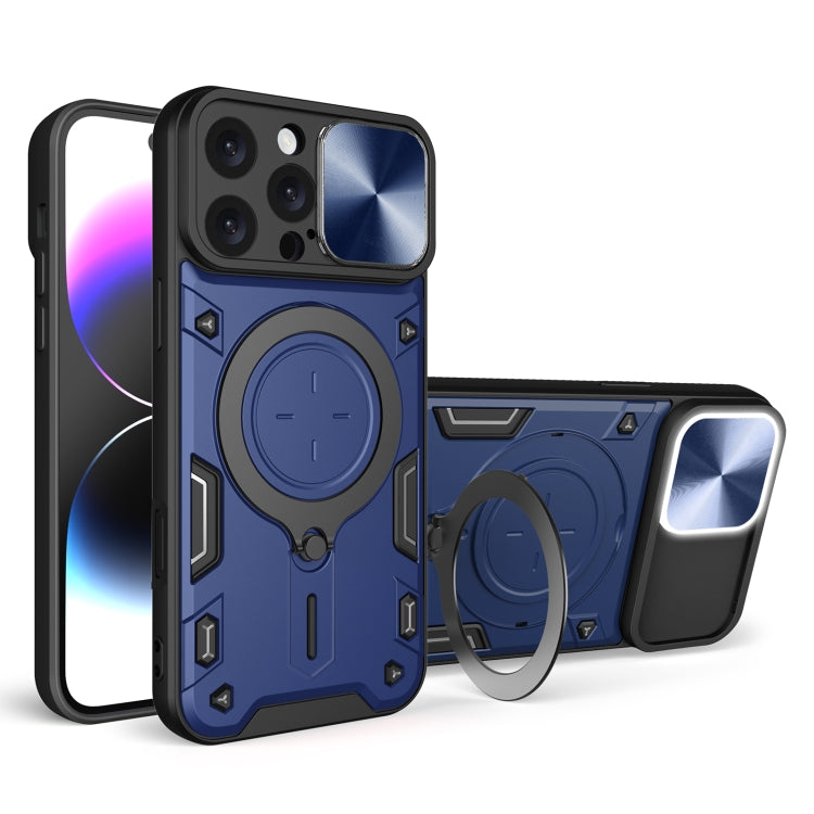 Custodia per telefono con supporto magnetico per camshield scorrevole con texture CD, For iPhone 17 Pro, For iPhone 17, For iPhone Air, For iPhone 16 Pro Max