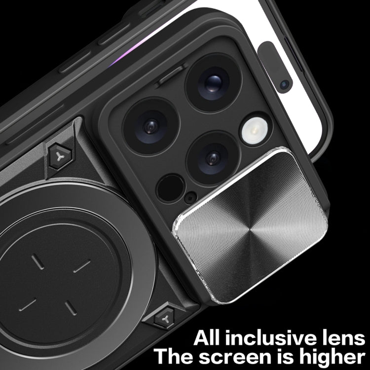 Custodia per telefono con supporto magnetico per camshield scorrevole con texture CD, For iPhone 16 Pro, For iPhone 16 Plus, For iPhone 16, For iPhone 15 Pro Max