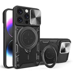 Custodia per telefono con supporto magnetico per camshield scorrevole con texture CD, For iPhone 16 Pro, For iPhone 16 Plus, For iPhone 16, For iPhone 15 Pro Max