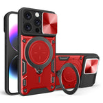 Custodia per telefono con supporto magnetico per camshield scorrevole con texture CD, For iPhone 16 Pro, For iPhone 16 Plus, For iPhone 16, For iPhone 15 Pro Max