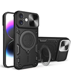 Custodia per telefono con supporto magnetico per camshield scorrevole con texture CD, For iPhone 16 Pro, For iPhone 16 Plus, For iPhone 16, For iPhone 15 Pro Max