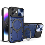 Custodia per telefono con supporto magnetico per camshield scorrevole con texture CD, For iPhone 16 Pro, For iPhone 16 Plus, For iPhone 16, For iPhone 15 Pro Max