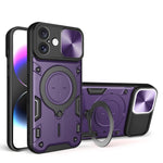 Custodia per telefono con supporto magnetico per camshield scorrevole con texture CD, For iPhone 16 Pro, For iPhone 16 Plus, For iPhone 16, For iPhone 15 Pro Max