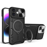 Custodia per telefono con supporto magnetico per camshield scorrevole con texture CD, For iPhone 16 Pro, For iPhone 16 Plus, For iPhone 16, For iPhone 15 Pro Max