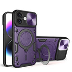 Custodia per telefono con supporto magnetico per camshield scorrevole con texture CD, For iPhone 16 Pro, For iPhone 16 Plus, For iPhone 16, For iPhone 15 Pro Max