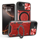 Custodia per telefono con supporto magnetico per camshield scorrevole con texture CD, For iPhone 18 Pro, For iPhone 18 Pro Max, For iPhone 17e / 16e, For iPhone 17 Pro Max