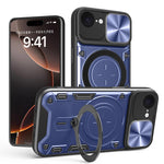 Custodia per telefono con supporto magnetico per camshield scorrevole con texture CD, For iPhone 18 Pro, For iPhone 18 Pro Max, For iPhone 17e / 16e, For iPhone 17 Pro Max