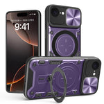 Custodia per telefono con supporto magnetico per camshield scorrevole con texture CD, For iPhone 18 Pro, For iPhone 18 Pro Max, For iPhone 17e / 16e, For iPhone 17 Pro Max