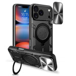 Custodia per telefono con supporto magnetico per camshield scorrevole con texture CD, For iPhone 18 Pro, For iPhone 18 Pro Max, For iPhone 17e / 16e, For iPhone 17 Pro Max