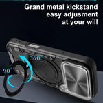 Custodia per telefono con supporto magnetico per camshield scorrevole con texture CD, For iPhone 18 Pro, For iPhone 18 Pro Max, For iPhone 17e / 16e, For iPhone 17 Pro Max