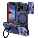 Custodia per telefono con supporto magnetico per camshield scorrevole con texture CD, For iPhone 18 Pro, For iPhone 18 Pro Max, For iPhone 17e / 16e, For iPhone 17 Pro Max