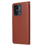 Custodia portafoglio in pelle con 3 slot per Xiaomi Redmi 11A e 1
