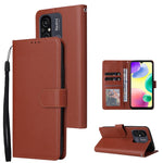 Custodia portafoglio in pelle con 3 slot per Xiaomi Redmi 11A e 1