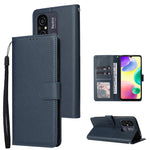 Custodia portafoglio in pelle con 3 slot per Xiaomi Redmi 11A e 1