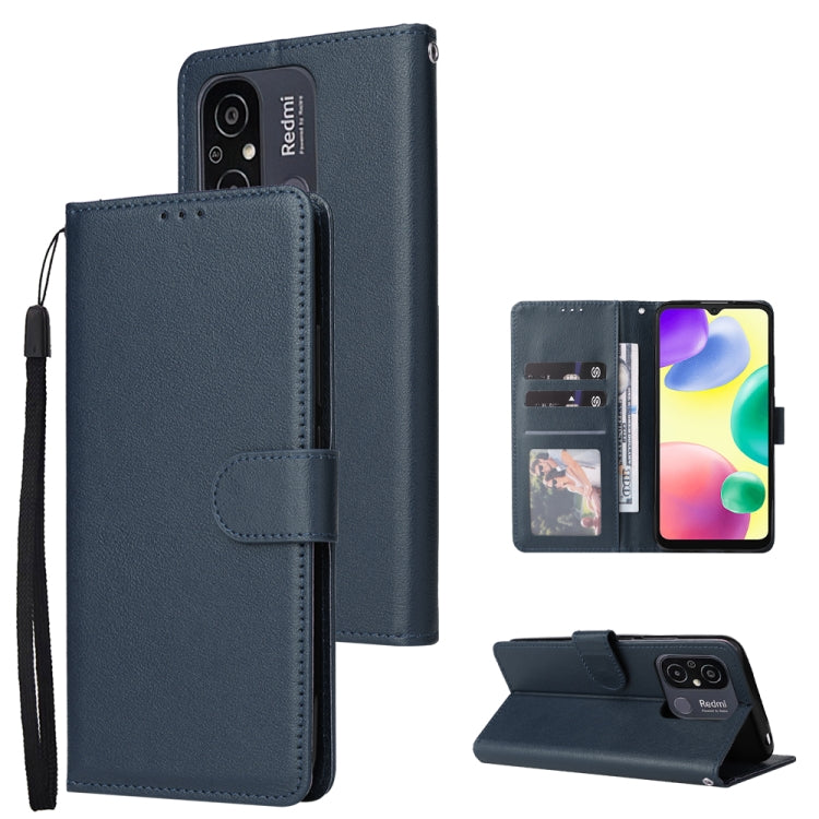 Custodia portafoglio in pelle con 3 slot per Xiaomi Redmi 11A e 1
