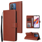 Custodia portafoglio in pelle con 3 slot per Xiaomi Redmi 11A e 1