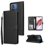 Custodia portafoglio in pelle con 3 slot per Xiaomi Redmi 11A e 1