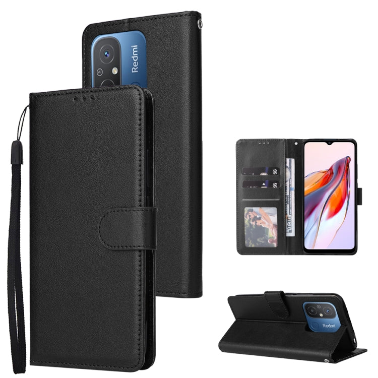 Custodia portafoglio in pelle con 3 slot per Xiaomi Redmi 11A e 1