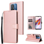 Custodia portafoglio in pelle con 3 slot per Xiaomi Redmi 11A e 1