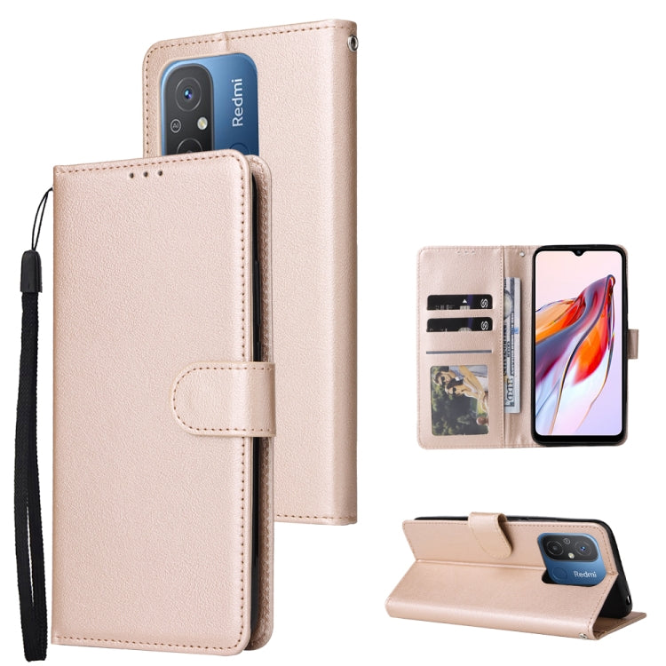 Custodia portafoglio in pelle con 3 slot per Xiaomi Redmi 11A e 1