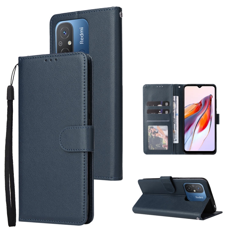 Custodia portafoglio in pelle con 3 slot per Xiaomi Redmi 11A e 1