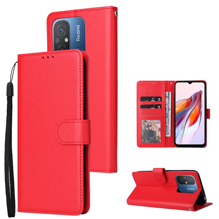 Custodia portafoglio in pelle con 3 slot per Xiaomi Redmi 11A e 1