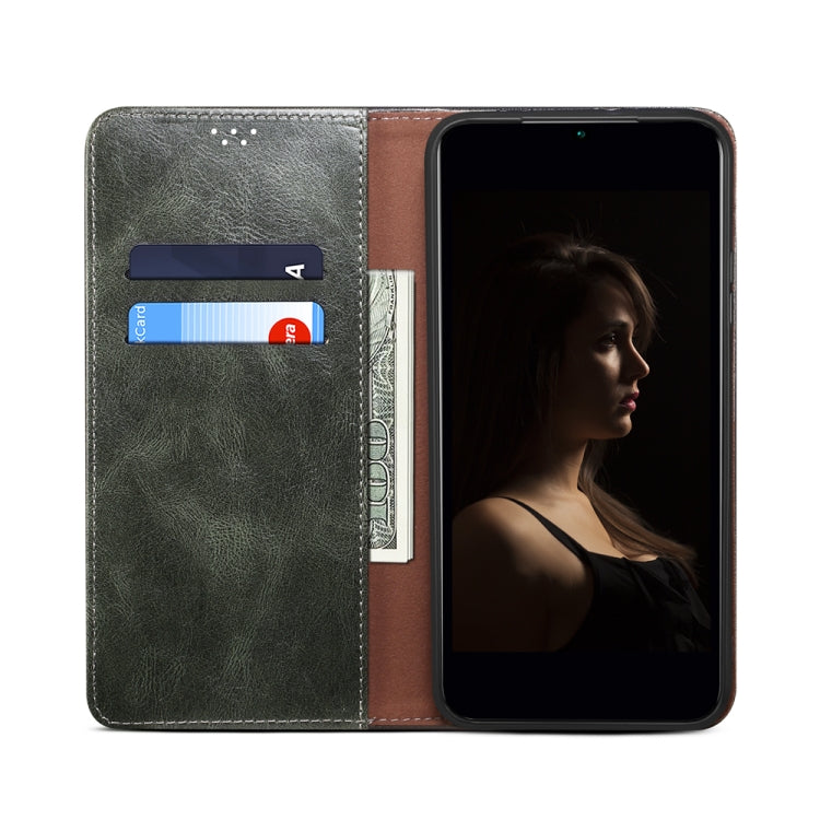 Custodia per telefono in pelle con trama di cavallo pazzo in cera d'olio, For OPPO Find X6 Pro, For OPPO Find X6, For  OPPO Find X6