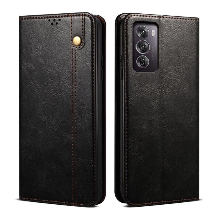 Custodia in pelle con trama Crazy Horse per OPPO Find X8 e modelli compatibili