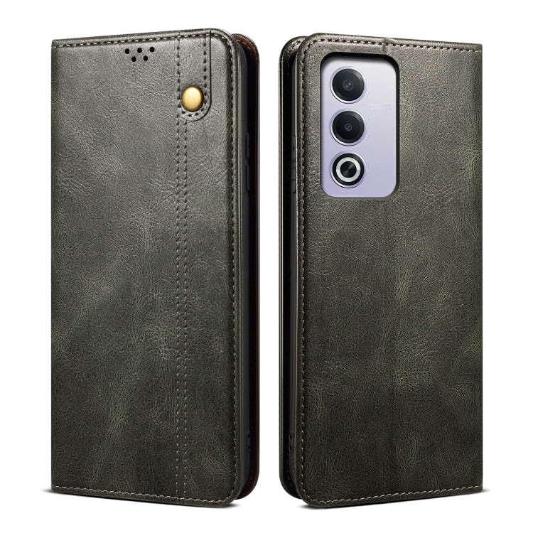 Custodia per telefono in pelle con trama di cavallo pazzo in cera d'olio, For OPPO A60, For OPPO A3 Pro 5G, For OPPO A3 Pro 5G Global, For OPPO Reno11 F / F25 Pro, For OPPO Reno10 Global / Reno10 Pro Global, For OPPO Find X8 Pro