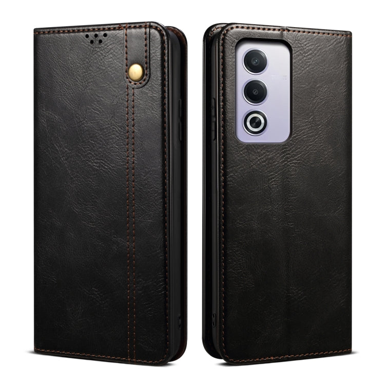 Custodia per telefono in pelle con trama di cavallo pazzo in cera d'olio, For OPPO A60, For OPPO A3 Pro 5G, For OPPO A3 Pro 5G Global, For OPPO Reno11 F / F25 Pro, For OPPO Reno10 Global / Reno10 Pro Global, For OPPO Find X8 Pro