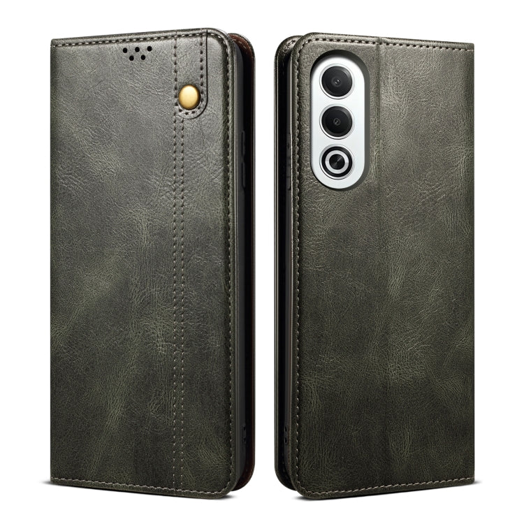 Custodia in pelle con trama Crazy Horse per OPPO Find X8 e modelli compatibili