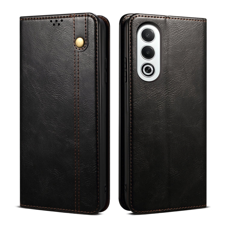 Custodia in pelle con trama Crazy Horse per OPPO Find X8 e modelli compatibili