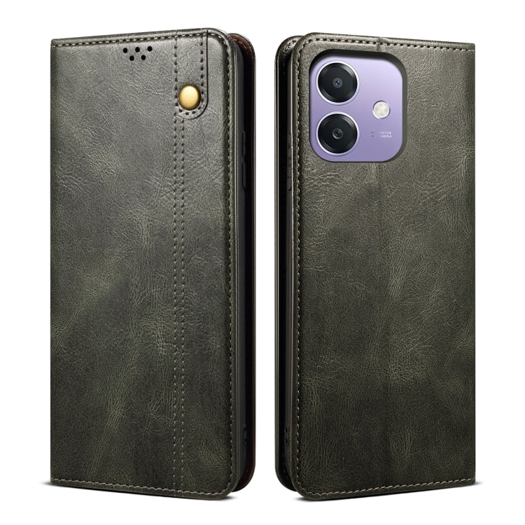 Custodia in pelle con trama Crazy Horse per OPPO Find X8 e modelli compatibili