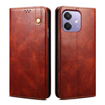 Custodia in pelle con trama Crazy Horse per OPPO Find X8 e modelli compatibili